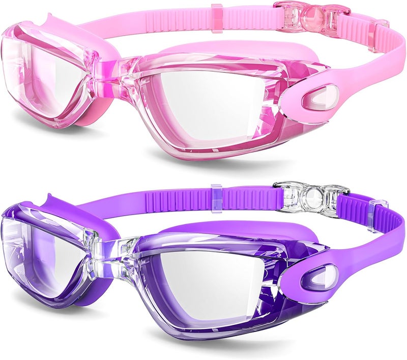 Braylin Swim Goggles, 2-Pack Swimming Goggles, Anti Fog, No Leaking For Adult Women Men Youth - Image 1